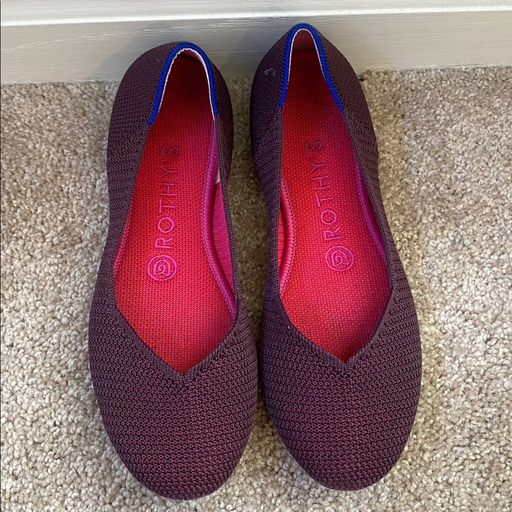 Rothy's Orchid Knit Flats with Pink Insole